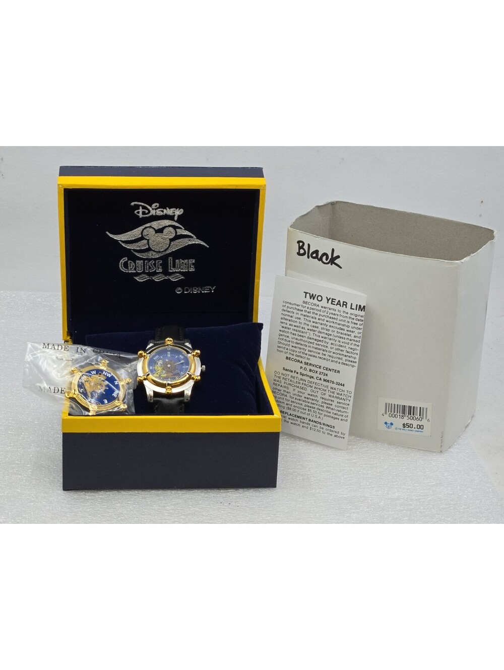 1998 Disney Cruise Line AHOY Cast Member Watch & Pin Set Limited Edition 1000